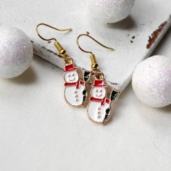 Ohrringe Schneemann • Ohrhänger | Ohrschmuck | Weihnachten