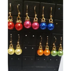 Ohrringe, Weihnachtskugeln, Perlen, Ohrhänger