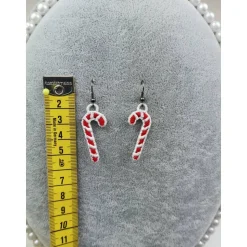 Ohrringe Zuckerstangen Lace Weihnachten Christmas