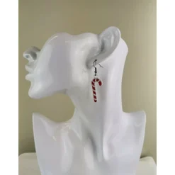 Ohrringe Zuckerstangen Lace Weihnachten Christmas