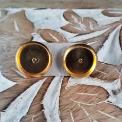 Ohrstecker gold 10mm Cabochon mit eigenen Bild personalisiert