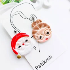 Ohrstecker mit Weihnachtsmann