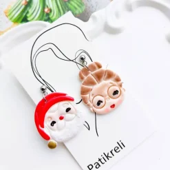 Ohrstecker mit Weihnachtsmann