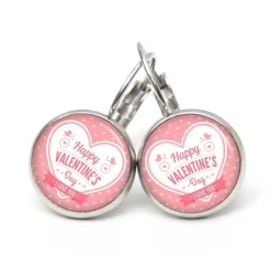 Ohrstecker Ohrhänger Clipse Valentinstag Herz Liebe rosa - verschiedene Größen - Edelstahl - Geschenkidee Just Trisha