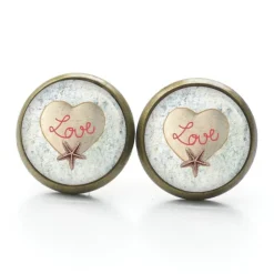 Ohrstecker Ohrhänger Clipse Valentinstag Herz Love Seestern - verschiedene Größen - Edelstahl - Geschenkidee Just Trisha