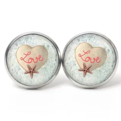 Ohrstecker Ohrhänger Clipse Valentinstag Herz Love Seestern - verschiedene Größen - Edelstahl - Geschenkidee Just Trisha