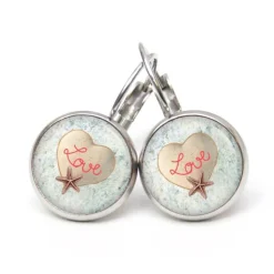 Ohrstecker Ohrhänger Clipse Valentinstag Herz Love Seestern - verschiedene Größen - Edelstahl - Geschenkidee Just Trisha