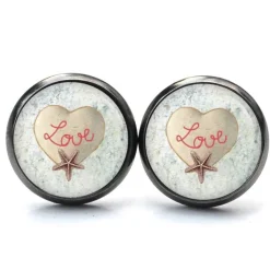 Ohrstecker Ohrhänger Clipse Valentinstag Herz Love Seestern - verschiedene Größen - Edelstahl - Geschenkidee Just Trisha