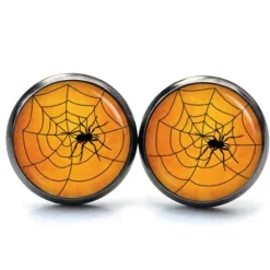 Ohrstecker, Ohrhänger, Clipse Halloween Spinne Spinnennetz