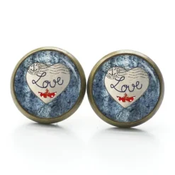 Ohrstecker Ohrhänger Clipse Valentinstag Love Liebesbrief - verschiedene Größen - Edelstahl - Geschenkidee Just Trisha