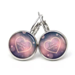 Ohrstecker Ohrhänger Clipse Valentinstag Herz Liebe rosa - verschiedene Größen - Edelstahl - Geschenkidee Just Trisha