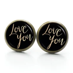 Ohrstecker Ohrhänger Clipse Valentinstag Love you - verschiedene Größen - Edelstahl - Geschenkidee Just Trisha