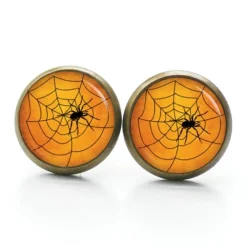 Ohrstecker, Ohrhänger, Clipse Halloween Spinne Spinnennetz