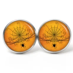 Ohrstecker, Ohrhänger, Clipse Halloween Spinne Spinnennetz