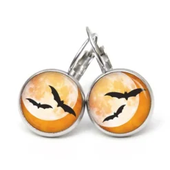 Ohrstecker, Ohrhänger, Clipse Halloween Fledermaus Mond