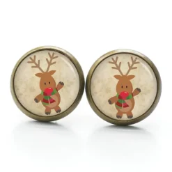Ohrstecker, Ohrhänger, Clipse Weihnachten Rudolph XMas Christmas Reindeer