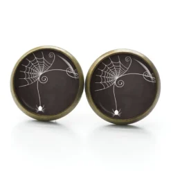 Ohrstecker, Ohrhänger, Clipse Halloween Spinne Spinnennetz
