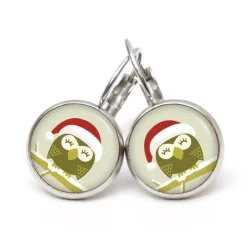 Ohrstecker, Ohrhänger, Clipse Weihnachtsmann Eule Weihnachtseule XMas Christmas