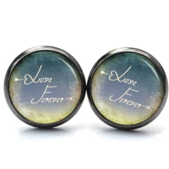 Ohrstecker Ohrhänger Clips Valentinstag Love you - verschiedene Größen - Edelstahl - Geschenkidee Just Trisha