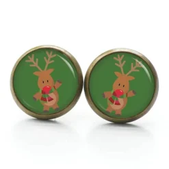 Ohrstecker, Ohrhänger, Ohrclipse Weihnachten Rudolph XMas Christmas Reindeer