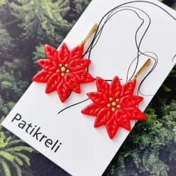 Ohrstecker "Weihnachtsroter Stern"