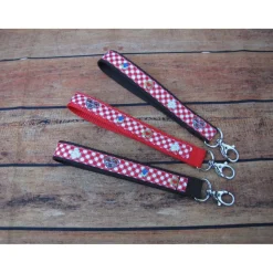 Oktoberfest Schlüsselband mit Karabiner – Lebkuchenherz Design, verschiedene Gurtfarben