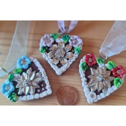 Oktoberfest Trachtenschmuck Kette Edelweiss Herz Dirndl handgemacht – Pfullinger Engele
