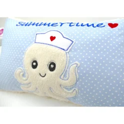 Oktopus Tintenfisch Fisch Namenskissen Taufkissen Kuschelkissen Kindergartenkissen Geburtsgeschenk