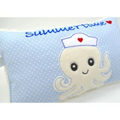 Oktopus Tintenfisch Fisch Namenskissen Taufkissen Kuschelkissen Kindergartenkissen Geburtsgeschenk