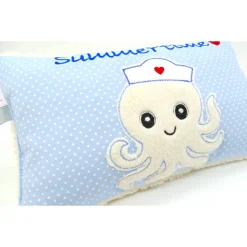 Oktopus Tintenfisch Fisch Namenskissen Taufkissen Kuschelkissen Kindergartenkissen Geburtsgeschenk