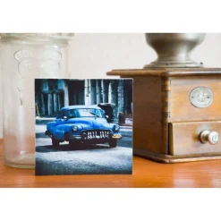 Oldtimer, Auto, Chevrolet, Street, Foto auf Holz, im Quadrat, 10 x 10 cm