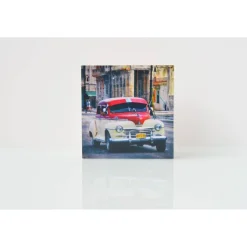 Oldtimer, Auto, Chevy, Street, Foto auf Holz, im Quadrat, 10 x 10 cm
