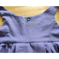 Open Robe Überkleid Regency aus Leinen mit Stickerei