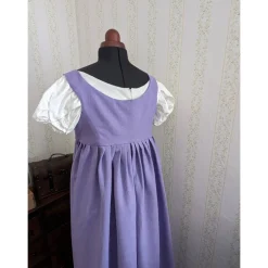 Open Robe Überkleid Regency aus Leinen mit Stickerei