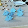 Origami Segelboote Blau – Maritime Tischdeko für Konfirmation, Taufe & Hochzeit – 10 handgefaltete Papierboote
