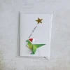 Origami Weihnachtskarte Dinosaurus mit Stern - Einzigartige Weihnachtskarte - Frohe Weihnachten - Papierkunst