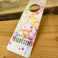 Original handgemachte Flaschenanhänger bunt kein Druck. Geschenkverpackung Anhänger, Geschenk Anhänger