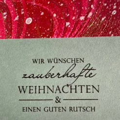 Original Weihnachtskarten Set mit drei handgemachten Karten. Weihnachtliche Grußkarten zum senden von Weihnachtsgrüßen.