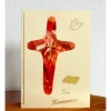 Originelle Kommunionkarte  - Unikat mit Encaustic-Malerei