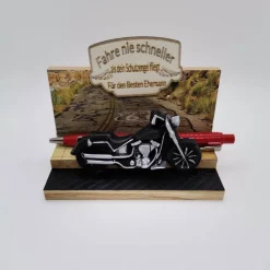 Origineller Motorrad Gutscheinhalter aus Holz – Geburtstagsgeschenk für Biker, personalisierbar,aus Keraflott vereint mit Holz