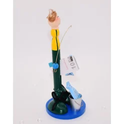 Originelles Geldgeschenk für Angler – Handgemachte Figur mit Angel und Fischen zum Geburtstag