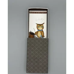 Originelles Geschenk für Nachhilfelehrer – Handgemalte Geschenkbox mit Eule & Geldfach