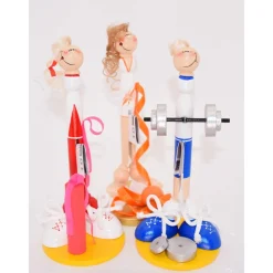 Originelles Geschenk für Sportler & Sportlerinnen – Geldgeschenk Figur mit Gewichten und Gymnastik-Motiv