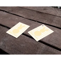 Oster Geschenkanhänger Gelber Osterhase Printable DIY