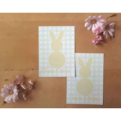 Oster Geschenkanhänger Gelber Osterhase Printable DIY