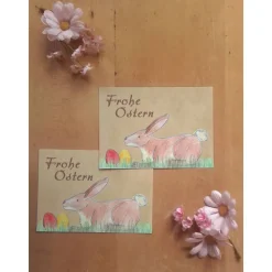Oster Geschenkanhänger Osterhase im Gras Printable DIY