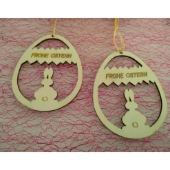 Oster-Anhänger aus Holz (2er-Set)
