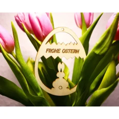 Oster-Anhänger aus Holz (2er-Set)