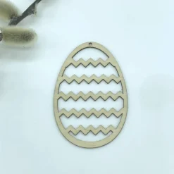Osteranhänger "Ei mit Blumen" – Lasergeschnittene Holzdeko für Ostern