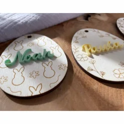 Osteranhänger mit Namen / Osterei personalisiert / Anhänger für Osterkorb / Osterhase